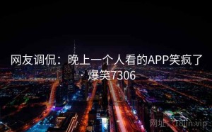 网友调侃：晚上一个人看的APP笑疯了 · 爆笑7306