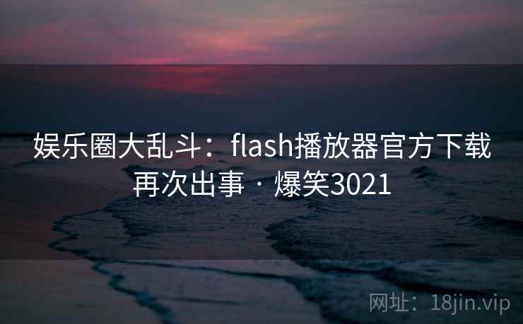 娱乐圈大乱斗：flash播放器官方下载再次出事 · 爆笑3021